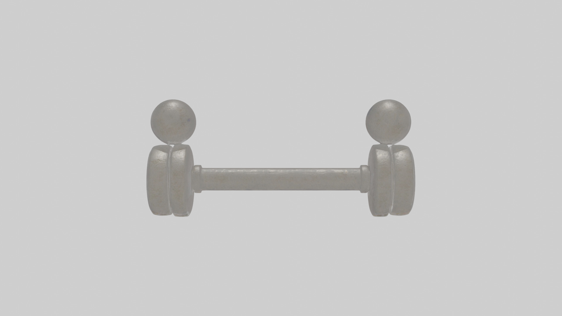 Cartoon Dumbbell Low-poly 3D model_15