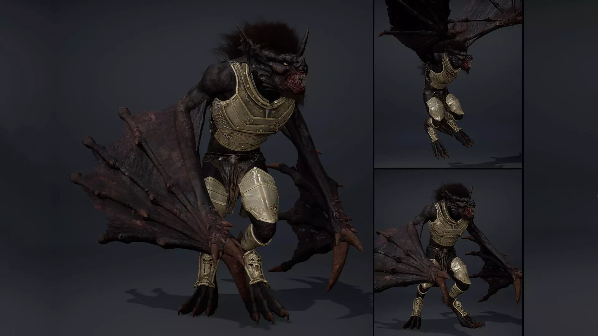 Ember Swordman Wing2 Low-poly 3D model