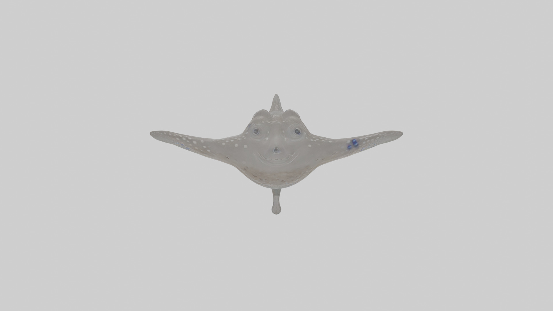 Cartoon Eagle Ray Low-poly 3D model_15