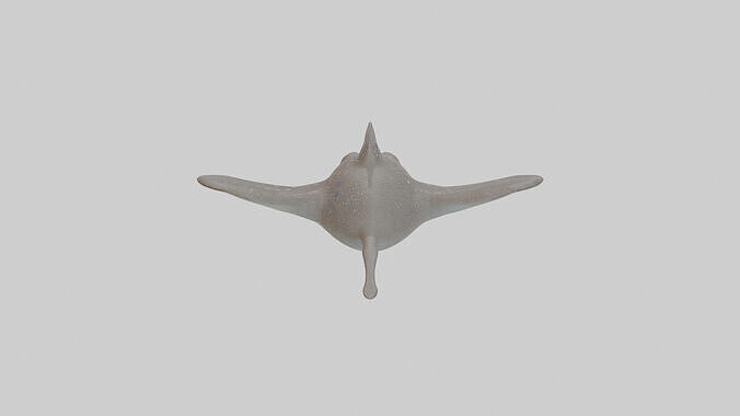 Cartoon Eagle Ray Low-poly 3D model