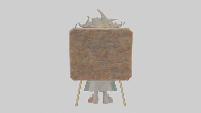 Cartoon Edgar the Educator of Eldritch Entities Model Low-poly 3D model