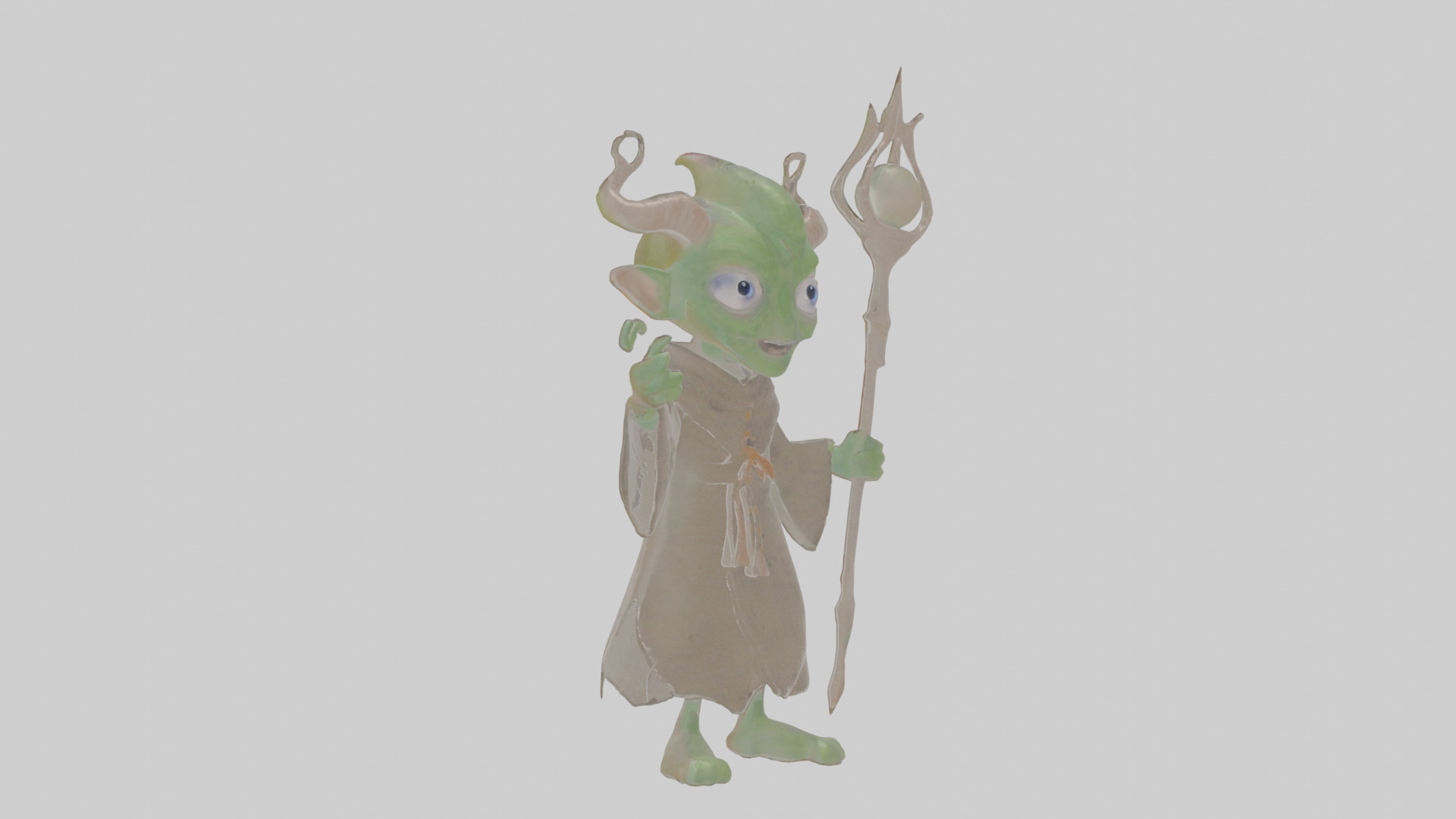 Cartoon Edgar the Emissary of Eldritch Echoes Model Low-poly 3D model_9