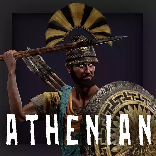 ATHENIAN JAVELIN THROWER D Low-poly 3D model