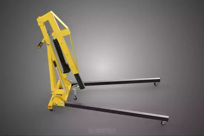 ARM FOLDED HYDRAULIC JACK MOBILE ENGINE CRANE HOIST LIFTING SHOP