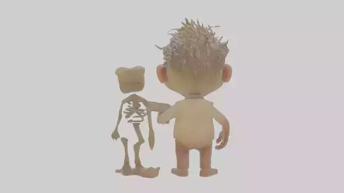 Cartoon Edgar the Exhibitor of Extinct Horrors Model