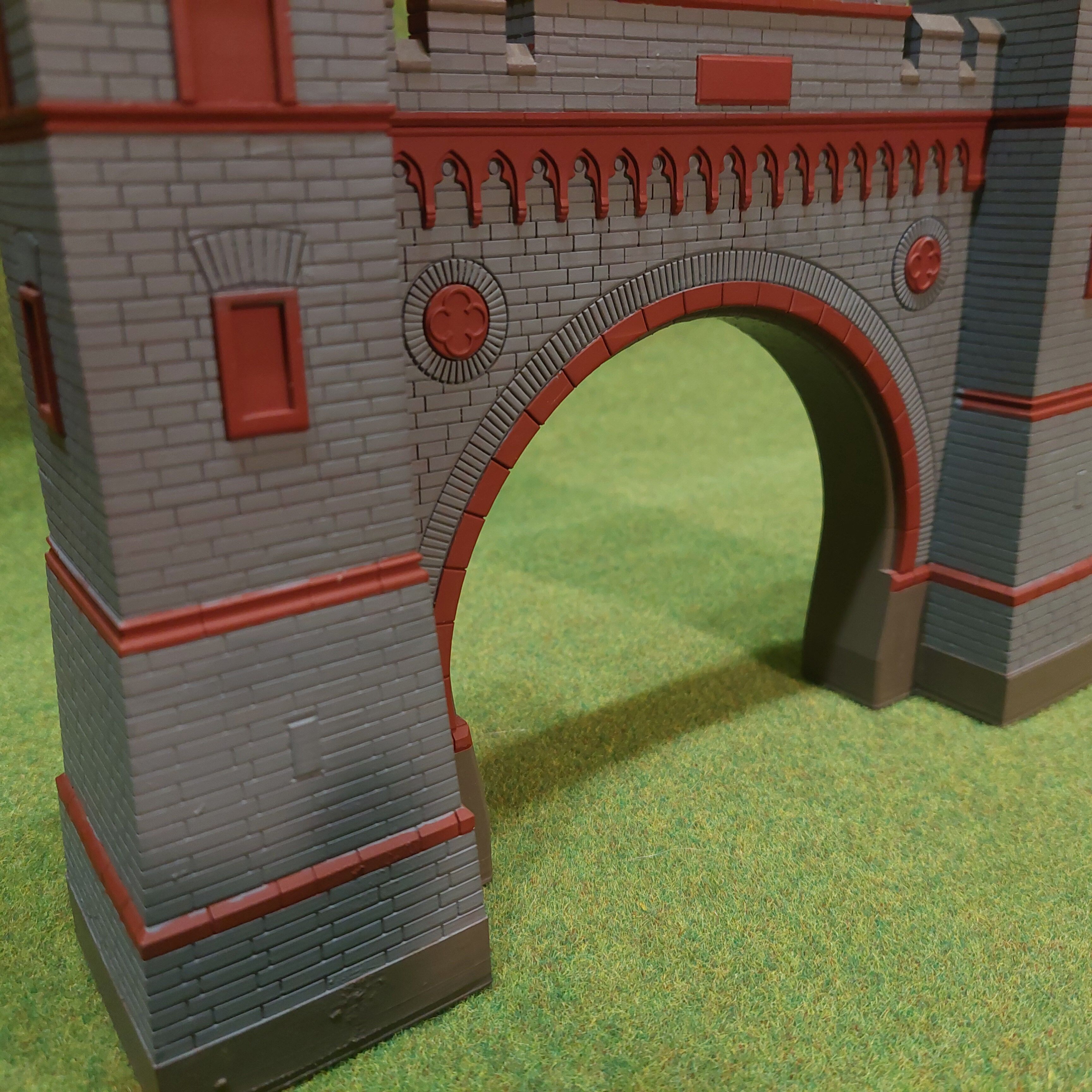 H0 scale German Tunnel Portal Weilburg North - resin 3D print model_3