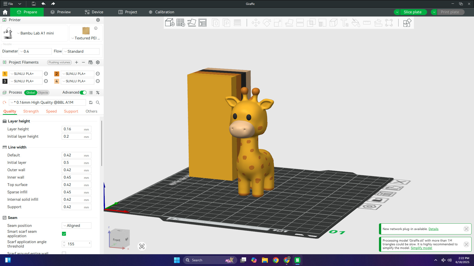 Cute Giraffe 3D STL Free 3D print model_3