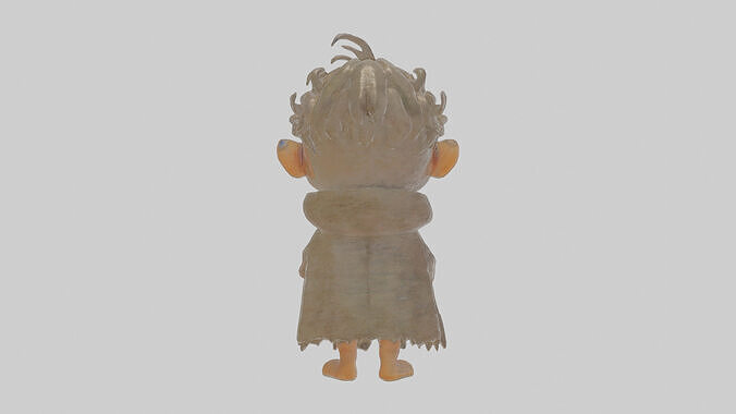 Cartoon Edgar the Observer of Occult Oddities Model Low-poly 3D model