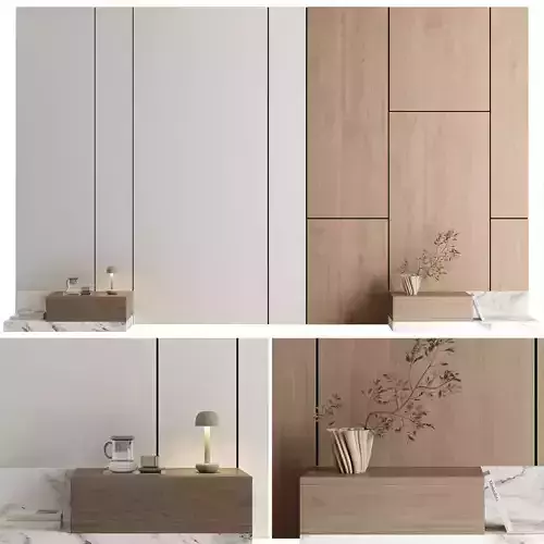 Headboard Wall Panel Composition 17 3D model