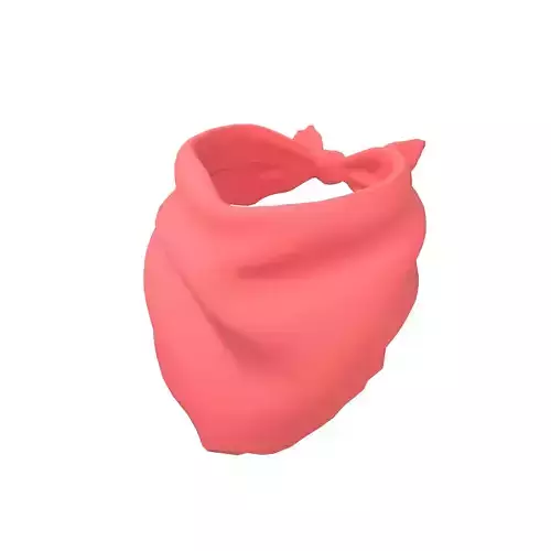 Cartoon Bandana v1 003 Low-poly 3D model