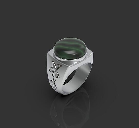 Ring fish Carp Koi  3D print model