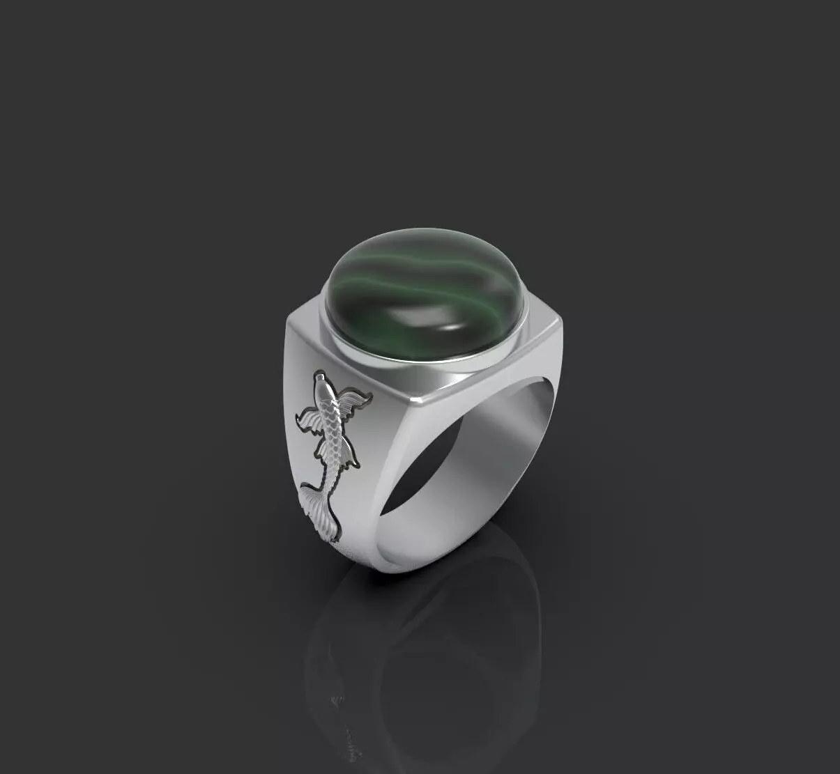 Ring fish Carp Koi 3D print model