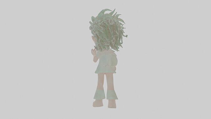 Cartoon Esmeralda the Eerie Entomologist Model Low-poly 3D model
