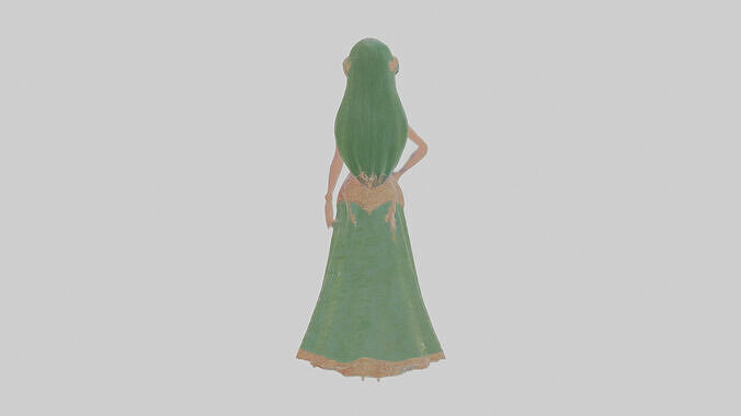Cartoon Esmeralda the Enchantress Model Low-poly 3D model