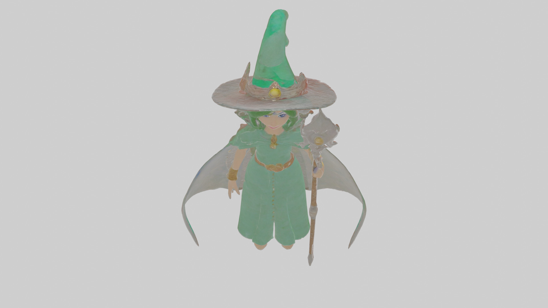 Cartoon Esmeralda the Enforcer of Eerie Edicts Model Low-poly 3D model_26