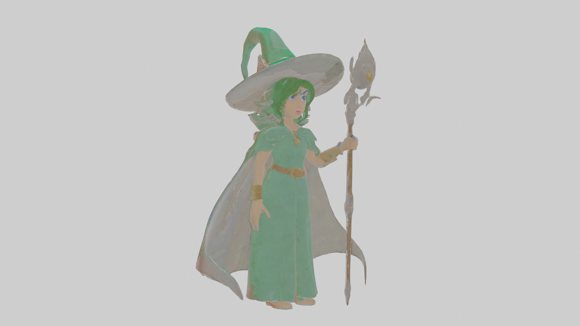 Cartoon Esmeralda the Enforcer of Eerie Edicts Model Low-poly 3D model_12