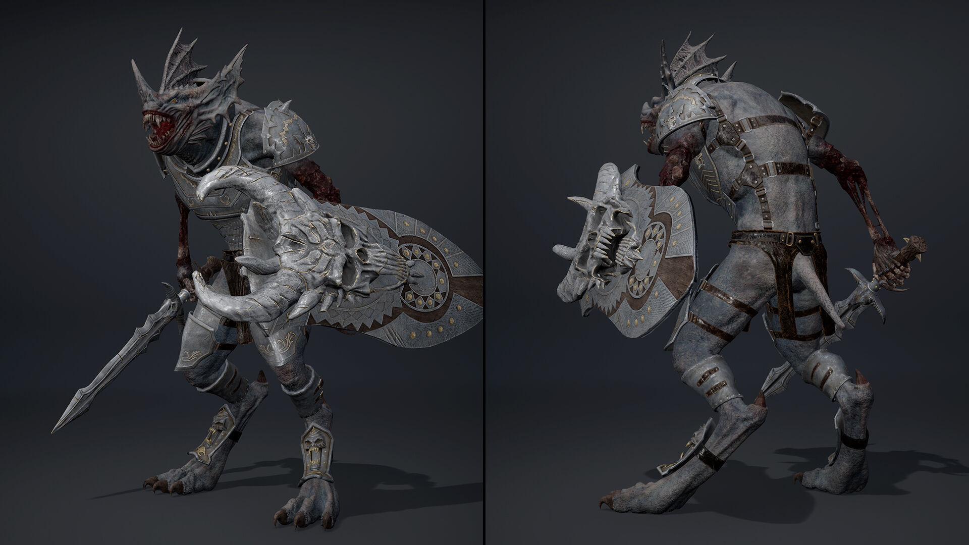 Ember Swordman Damaged Low-poly 3D model_19