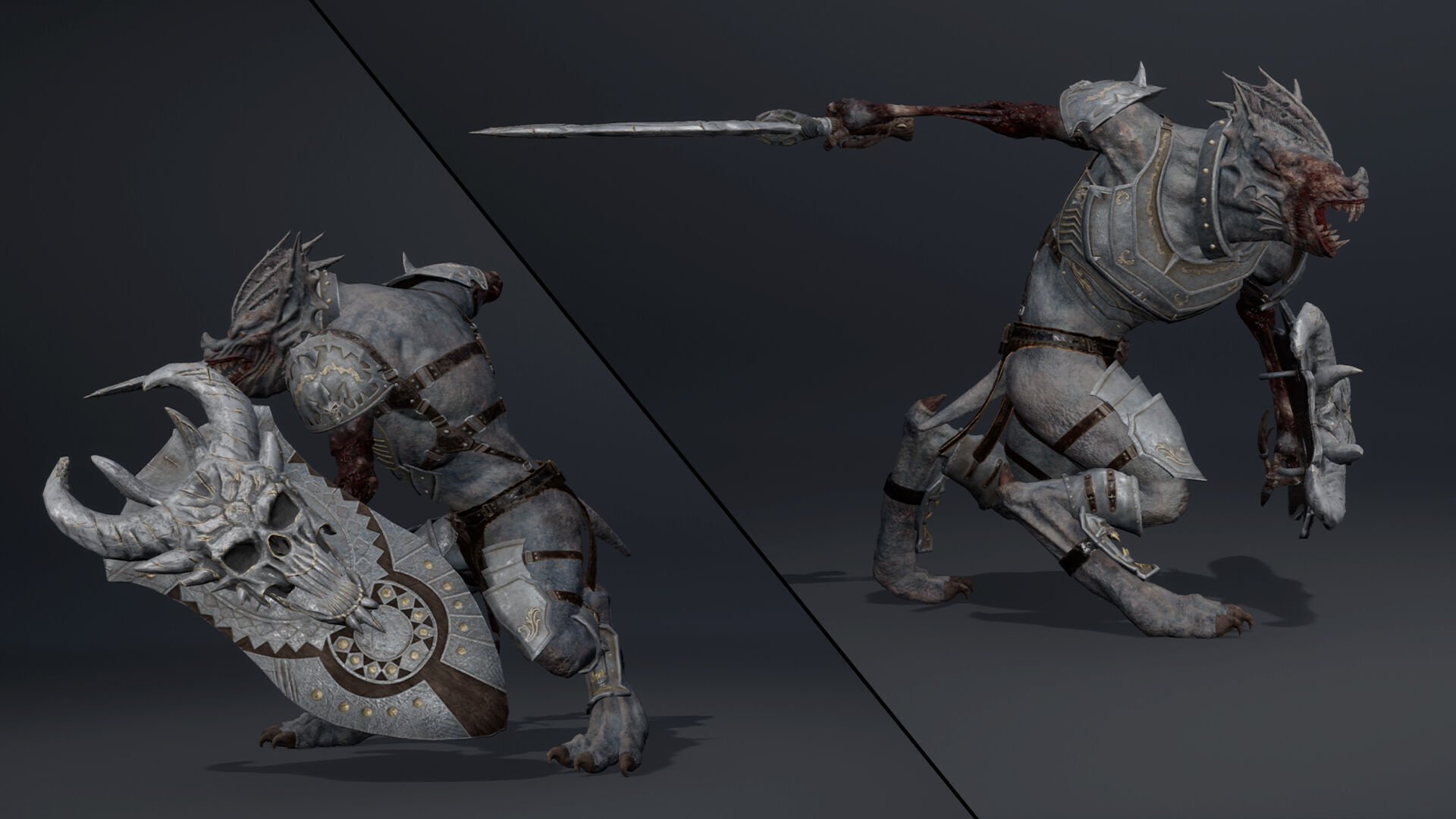 Ember Swordman Damaged Low-poly 3D model_7