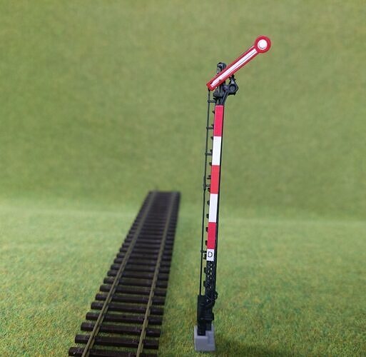 H0 Single-arm railway semaphore 8m clear way static - resin 3D print model