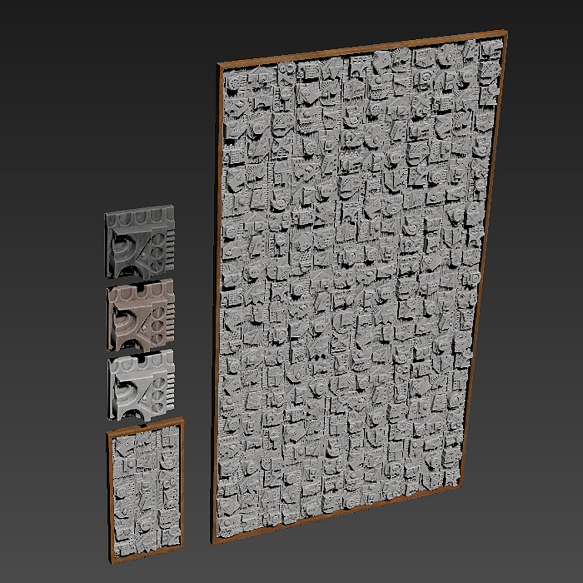 Stone decor n122 3D model_3