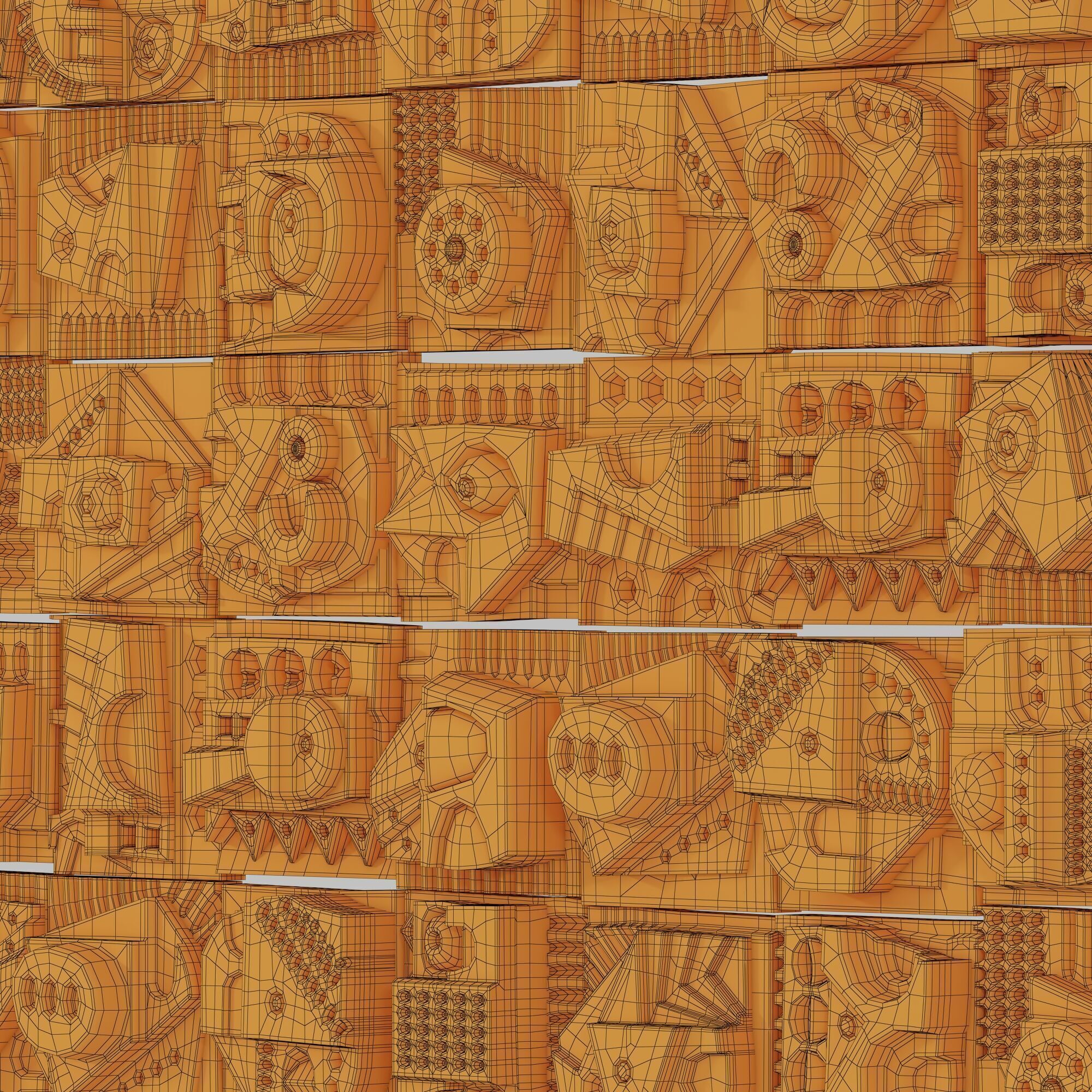 Stone decor n122 3D model_5