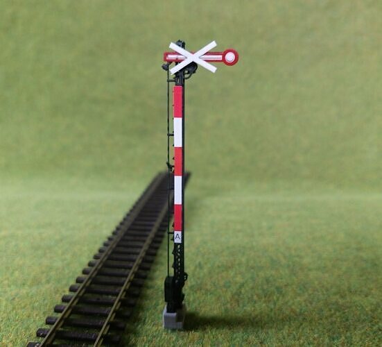 H0 Single-arm railway semaphore 8m invalidated static - resin 3D print model