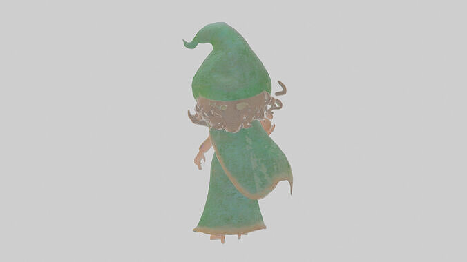 Cartoon Esmeralda the Examiner of Eerie Essences Model Low-poly 3D model