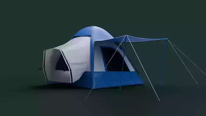 Car Tent Low-poly 3D model
