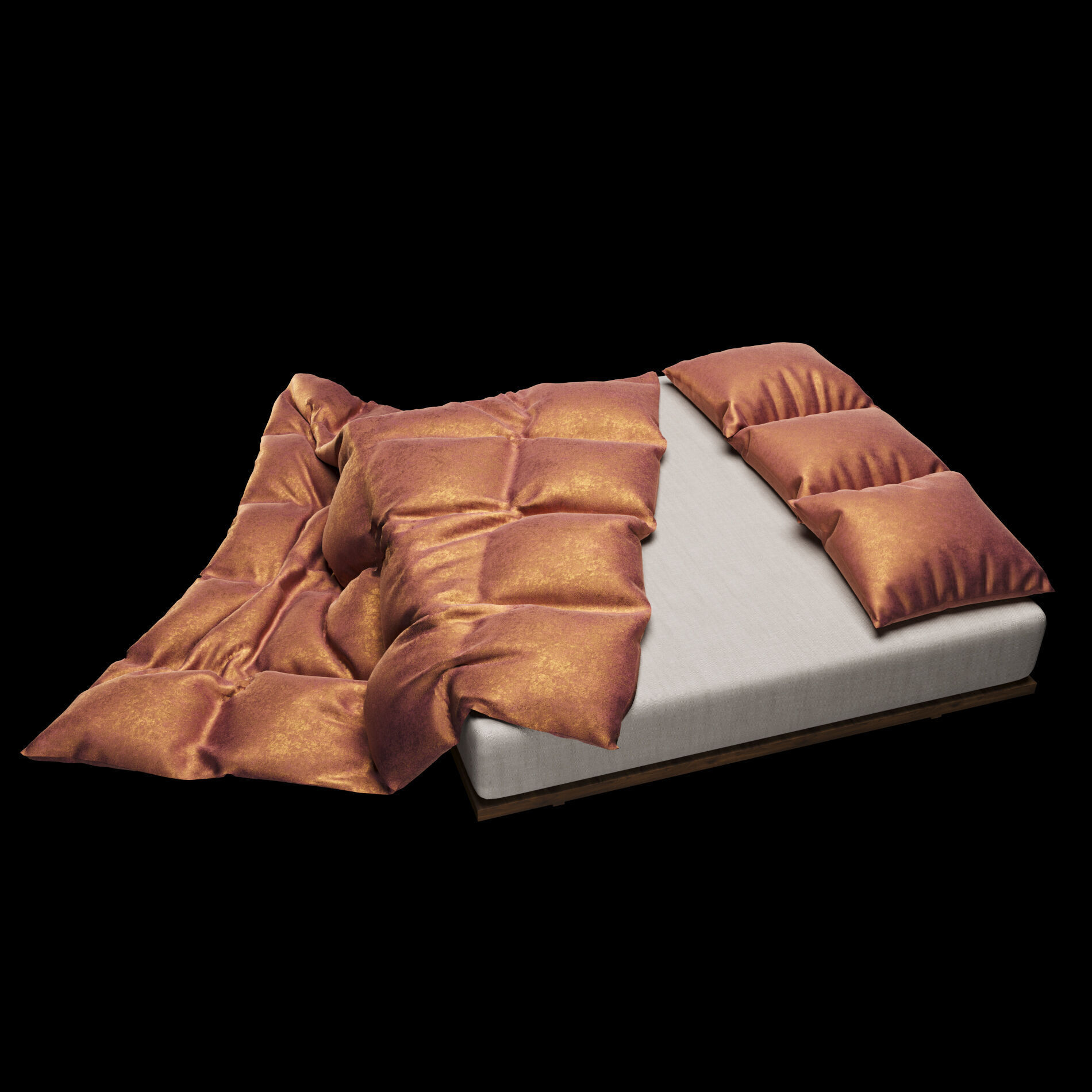 Bed Sheets Pack 02 3D model_7