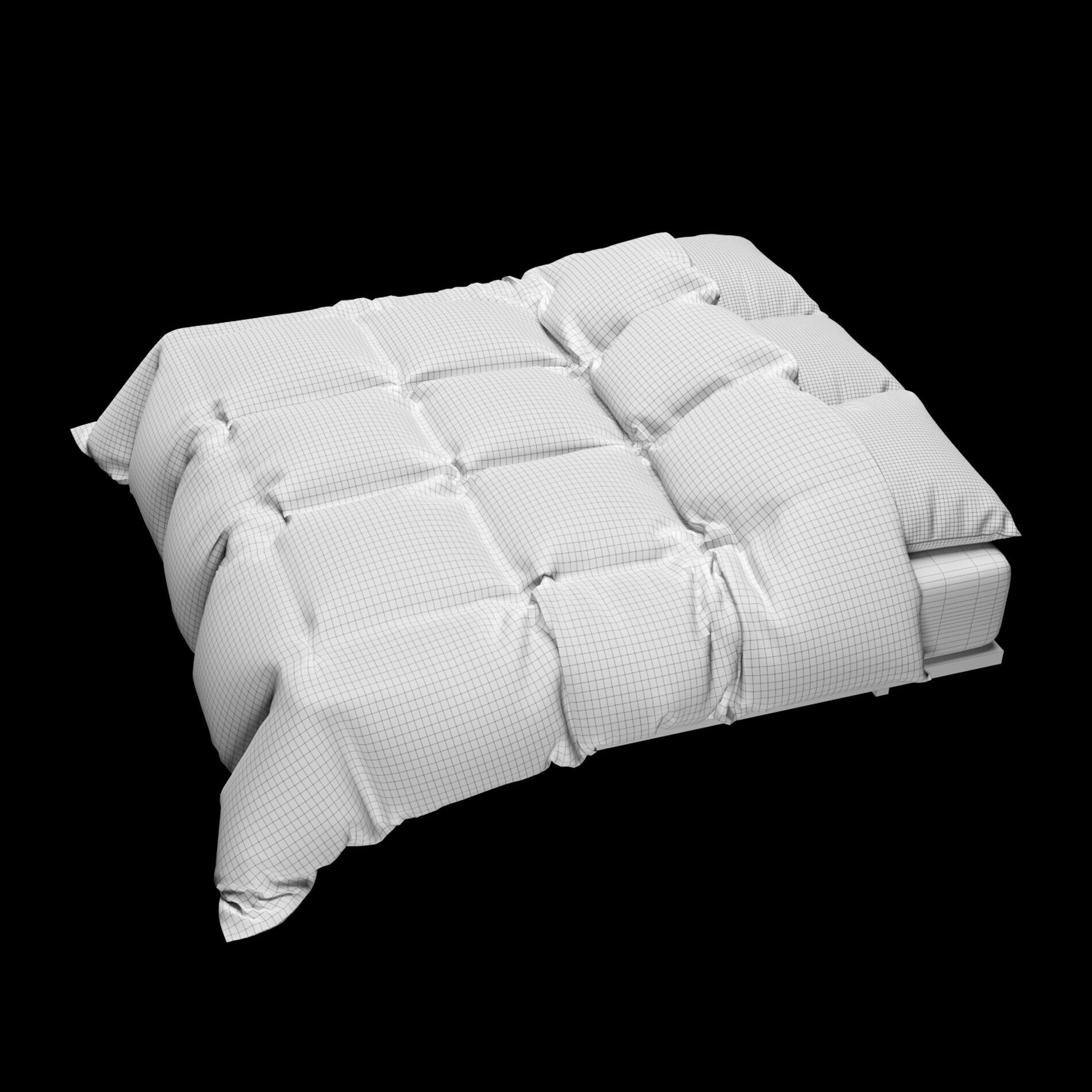 Bed Sheets Pack 02 3D model_3