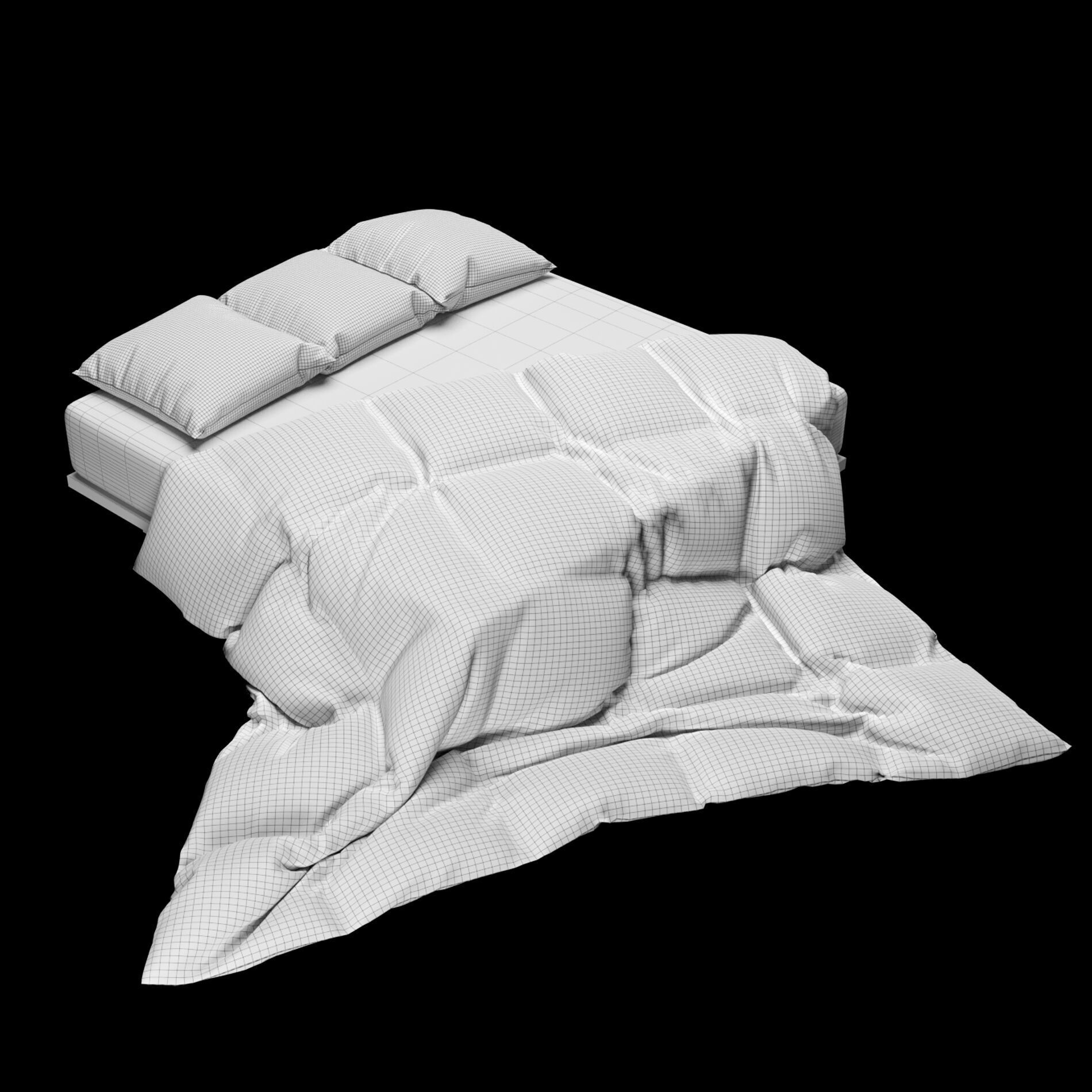 Bed Sheets Pack 02 3D model_6