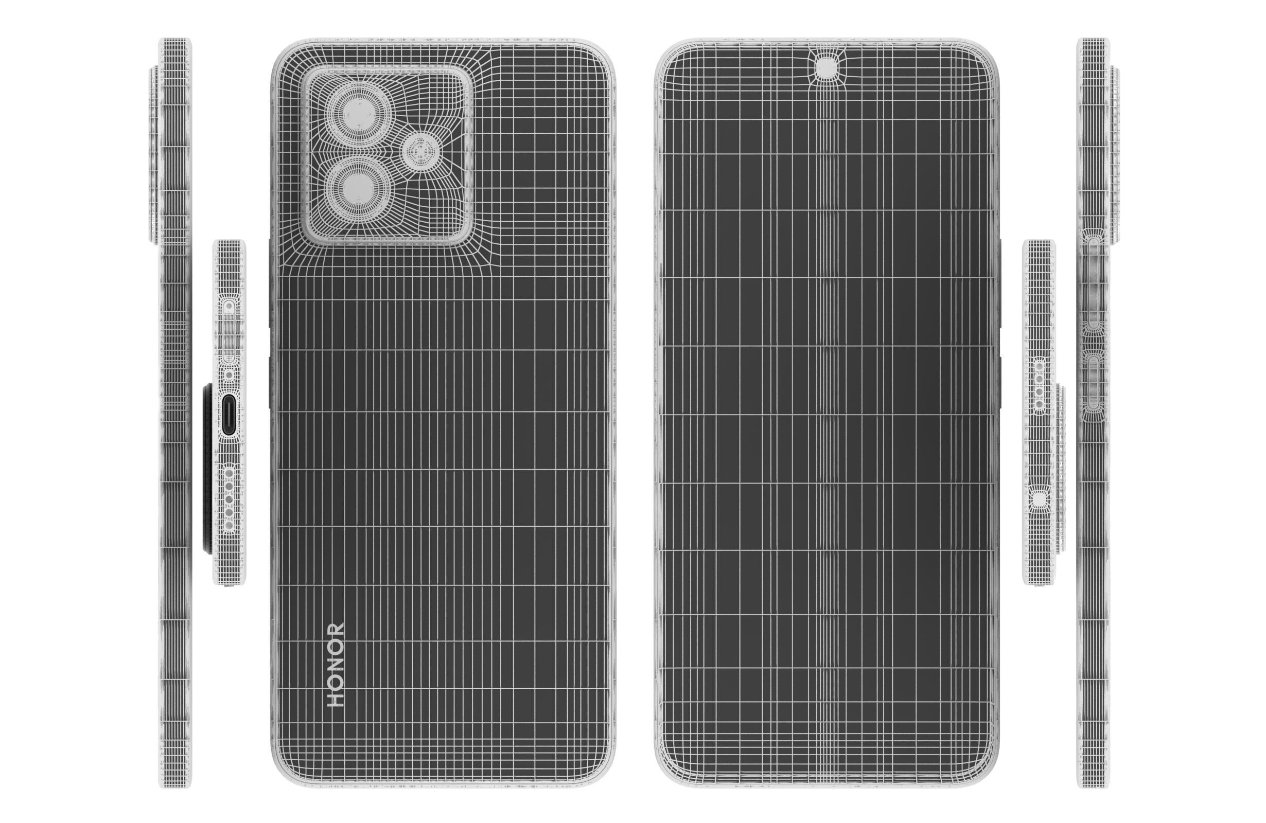 Honor X60 GT Black 3D model_16