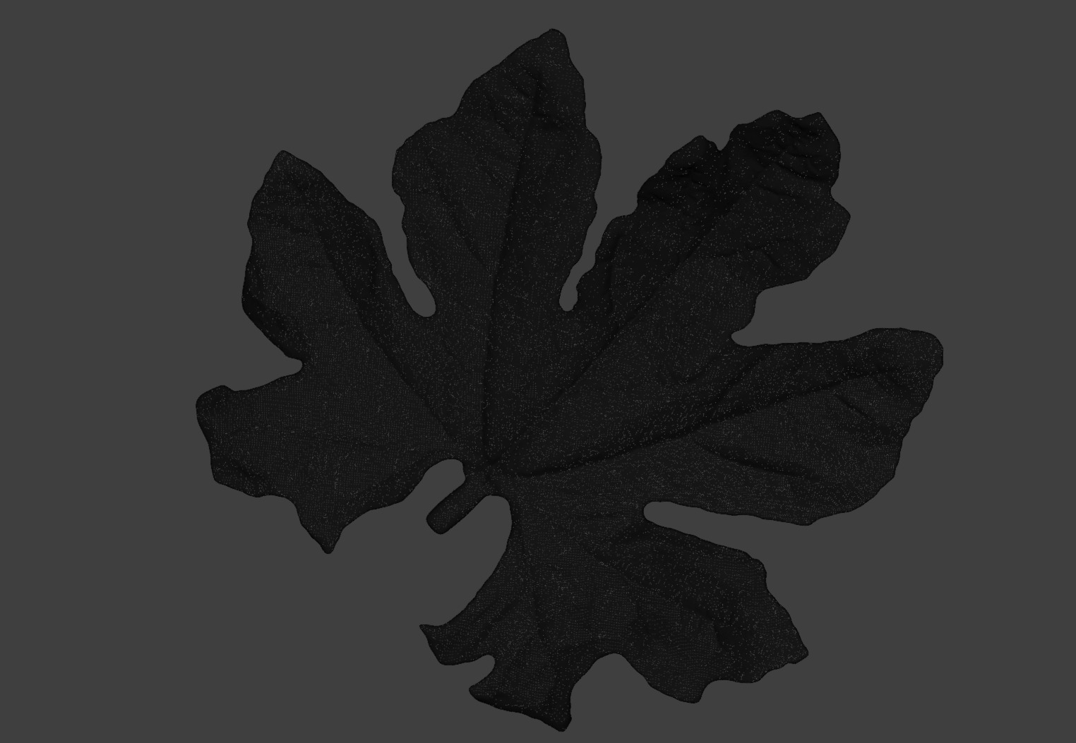 The leaves of bitter gourd vines leaf sculpture models 3D print model_8