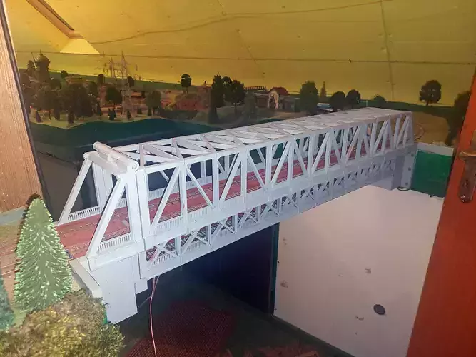 H0 scale Modular Bridge - entrance to model Railway - FDM