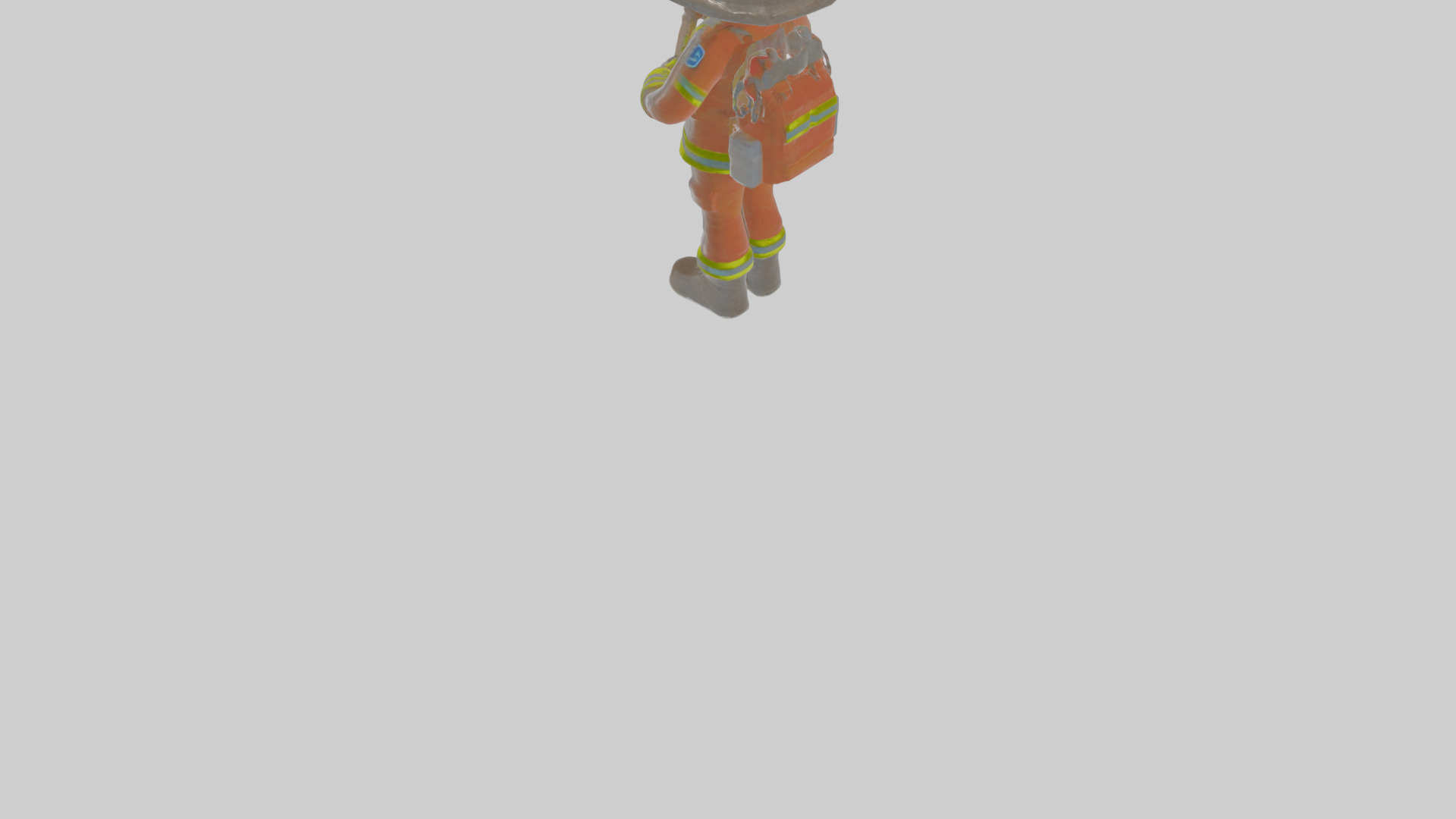 Cartoon Fiona the Firefighter Model Low-poly 3D model_6