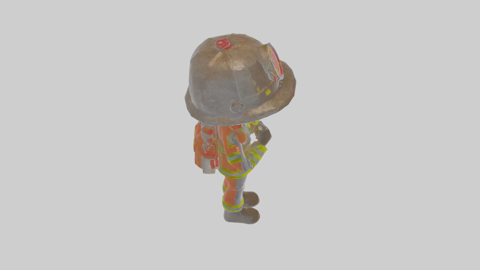 Cartoon Fiona the Firefighter Model Low-poly 3D model_28