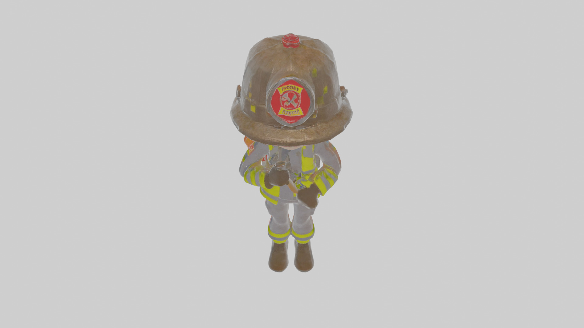 Cartoon Fiona the Firefighter Model Low-poly 3D model_25