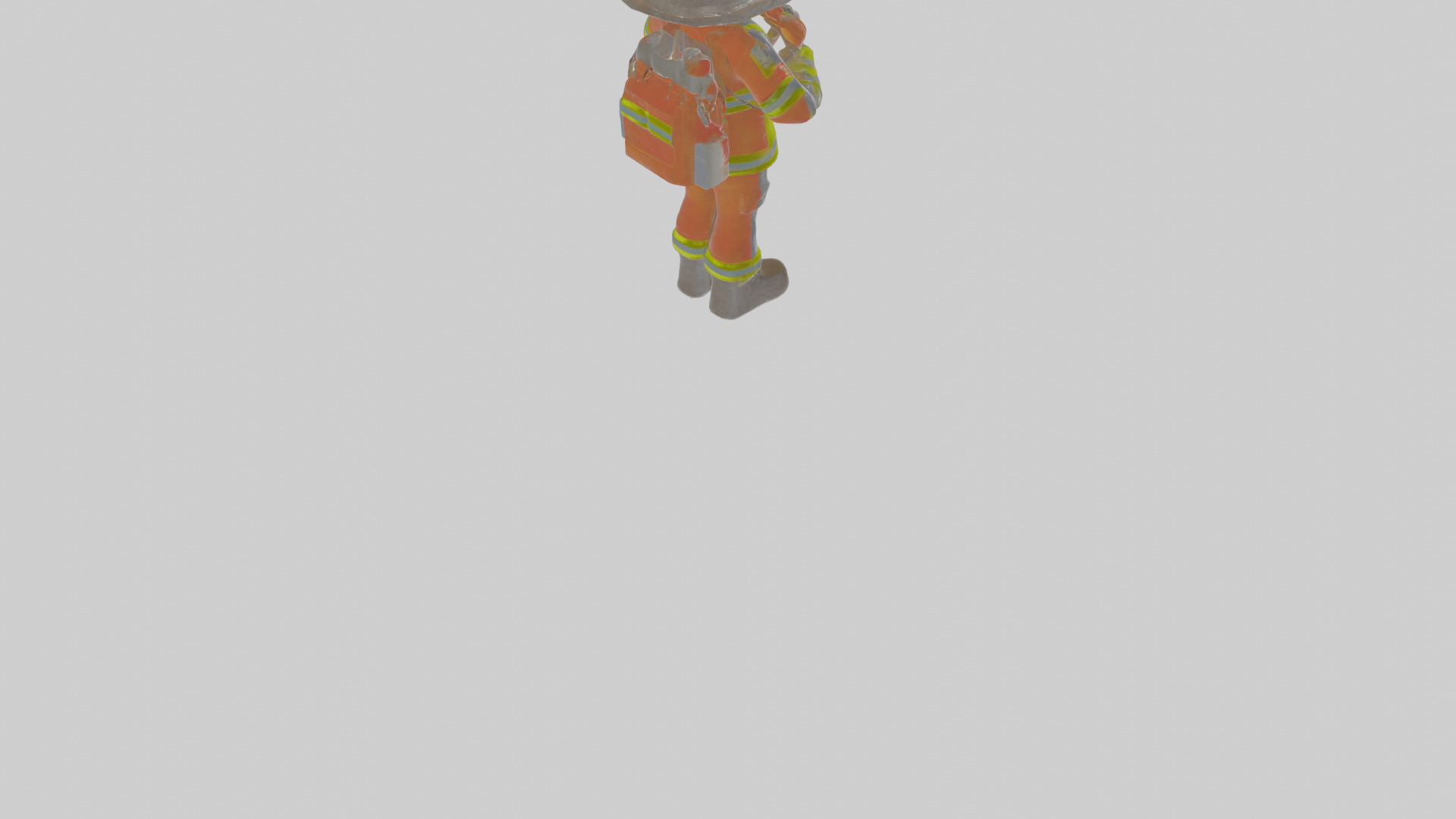 Cartoon Fiona the Firefighter Model Low-poly 3D model_7
