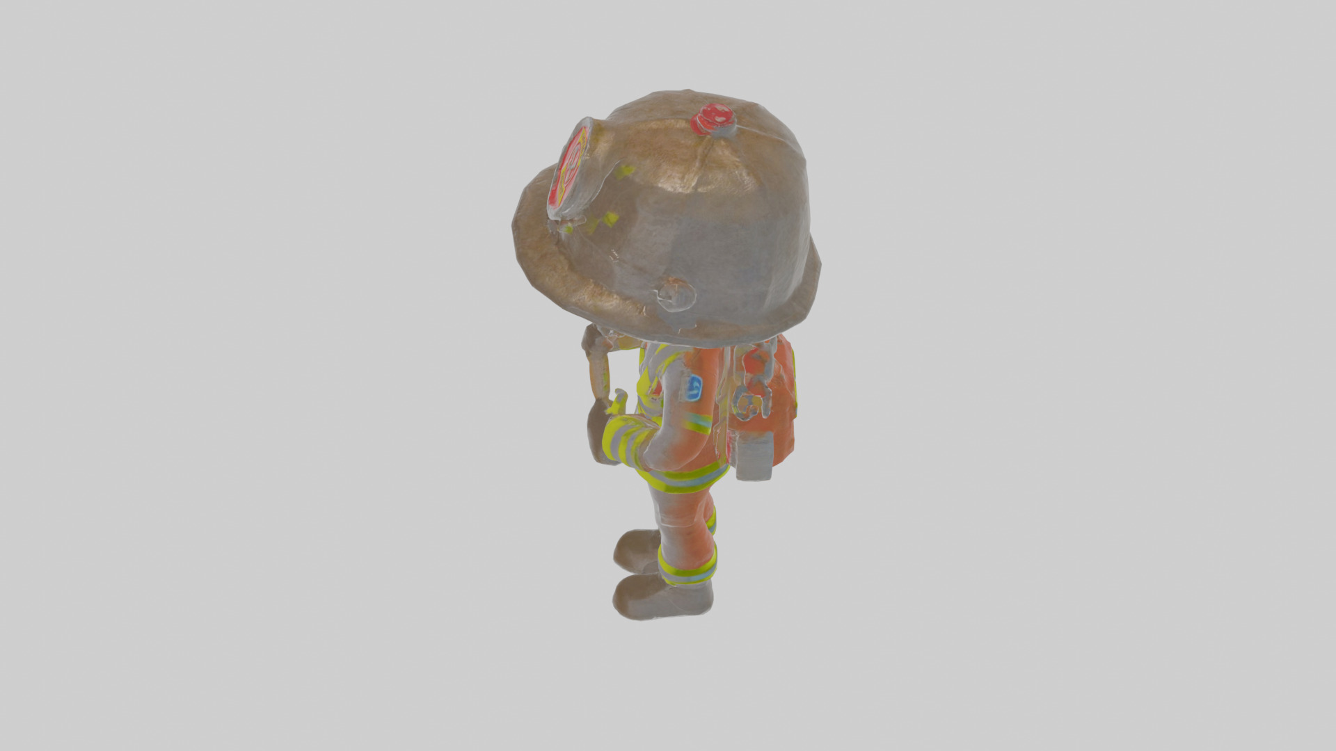 Cartoon Fiona the Firefighter Model Low-poly 3D model_27
