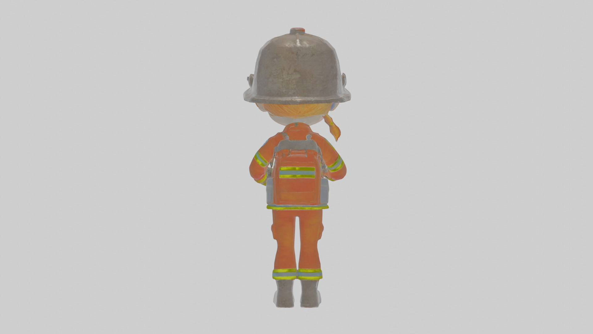 Cartoon Fiona the Firefighter Model Low-poly 3D model_1