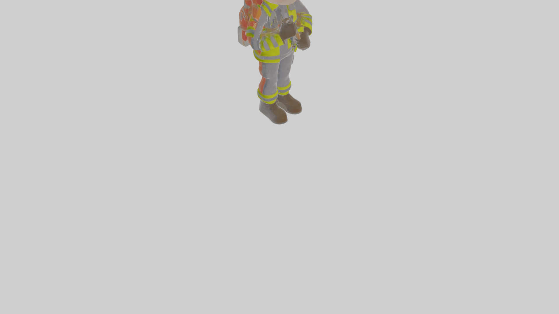 Cartoon Fiona the Firefighter Model Low-poly 3D model_10