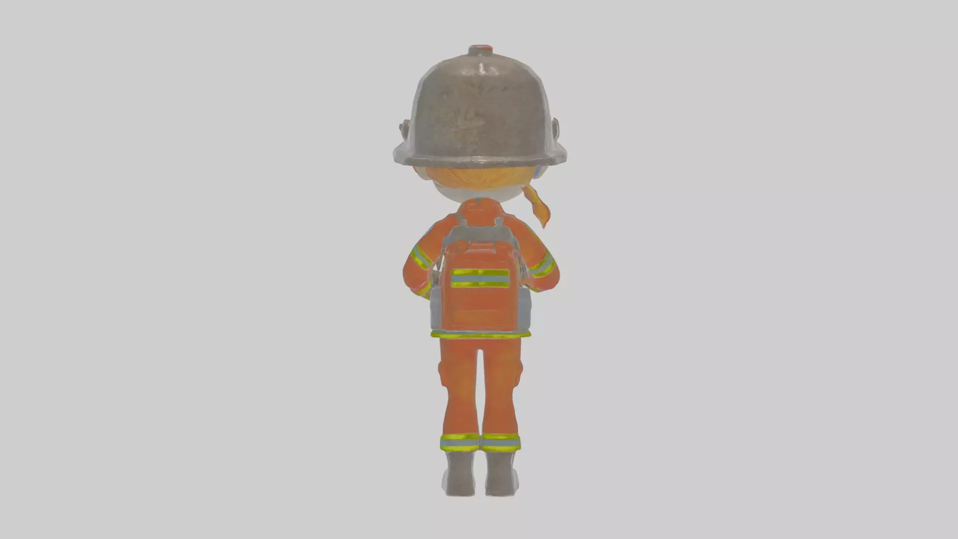 Cartoon Fiona the Firefighter Model Low-poly 3D model_0