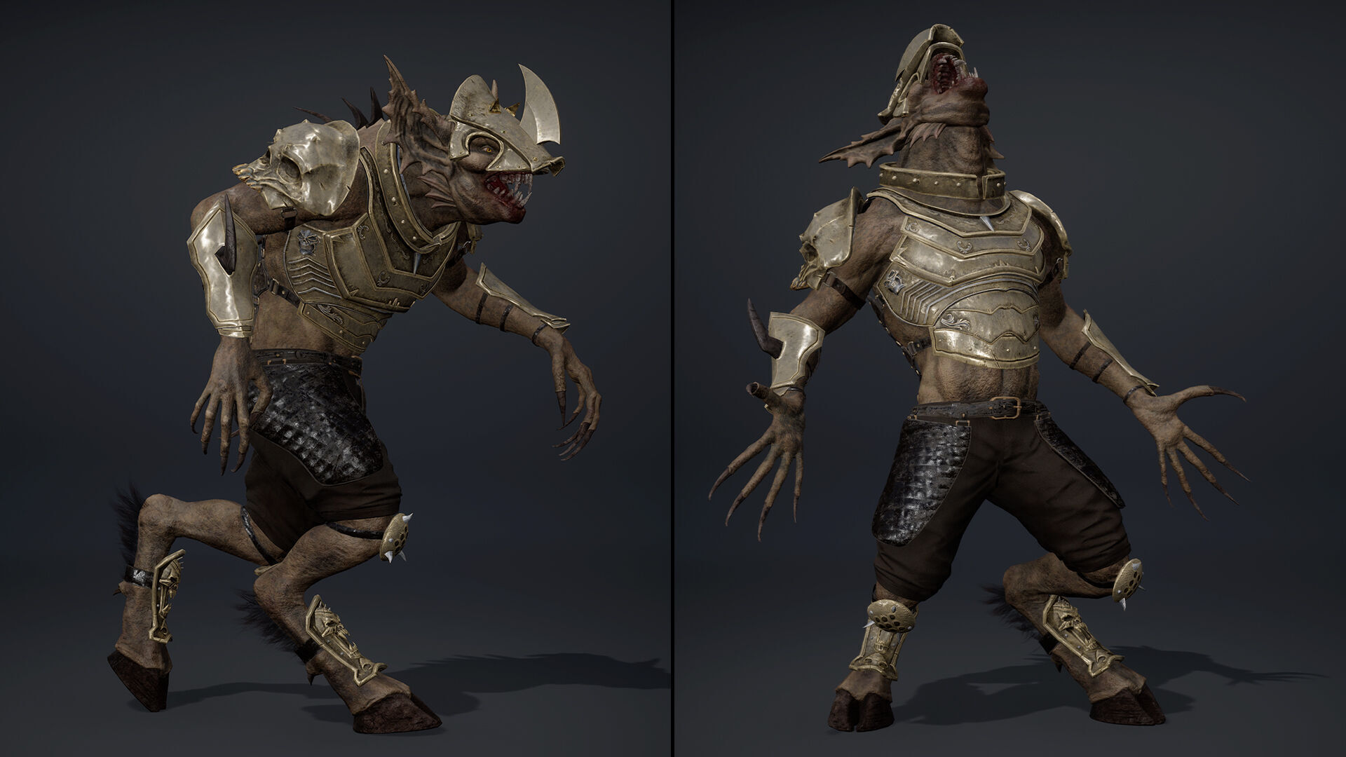 Ember Swordman Arm2 Brutal Low-poly 3D model_12