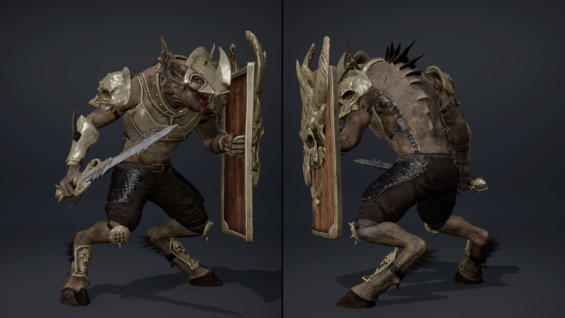 Ember Swordman Arm2 Brutal Low-poly 3D model_6