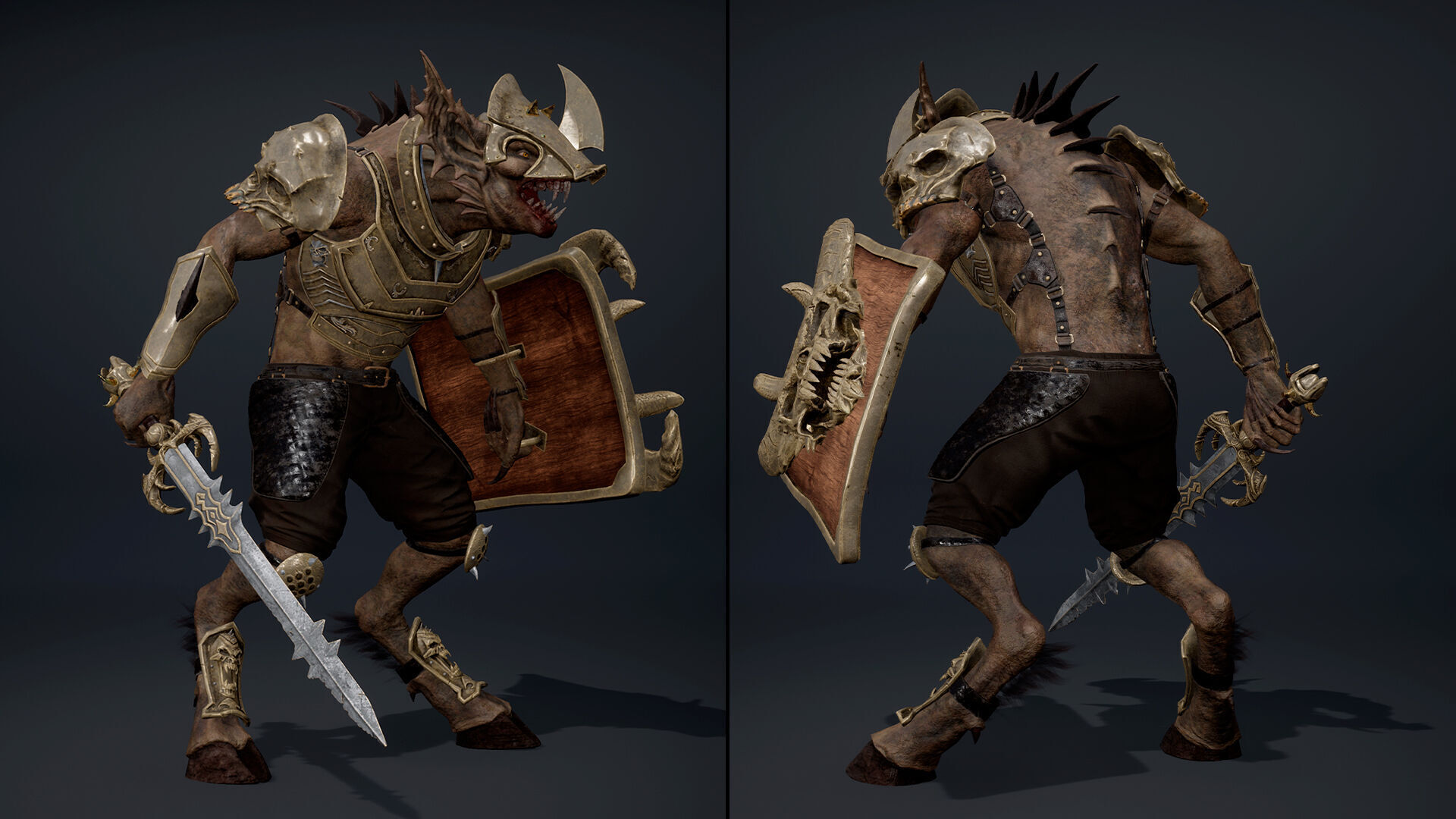 Ember Swordman Arm2 Brutal Low-poly 3D model_5