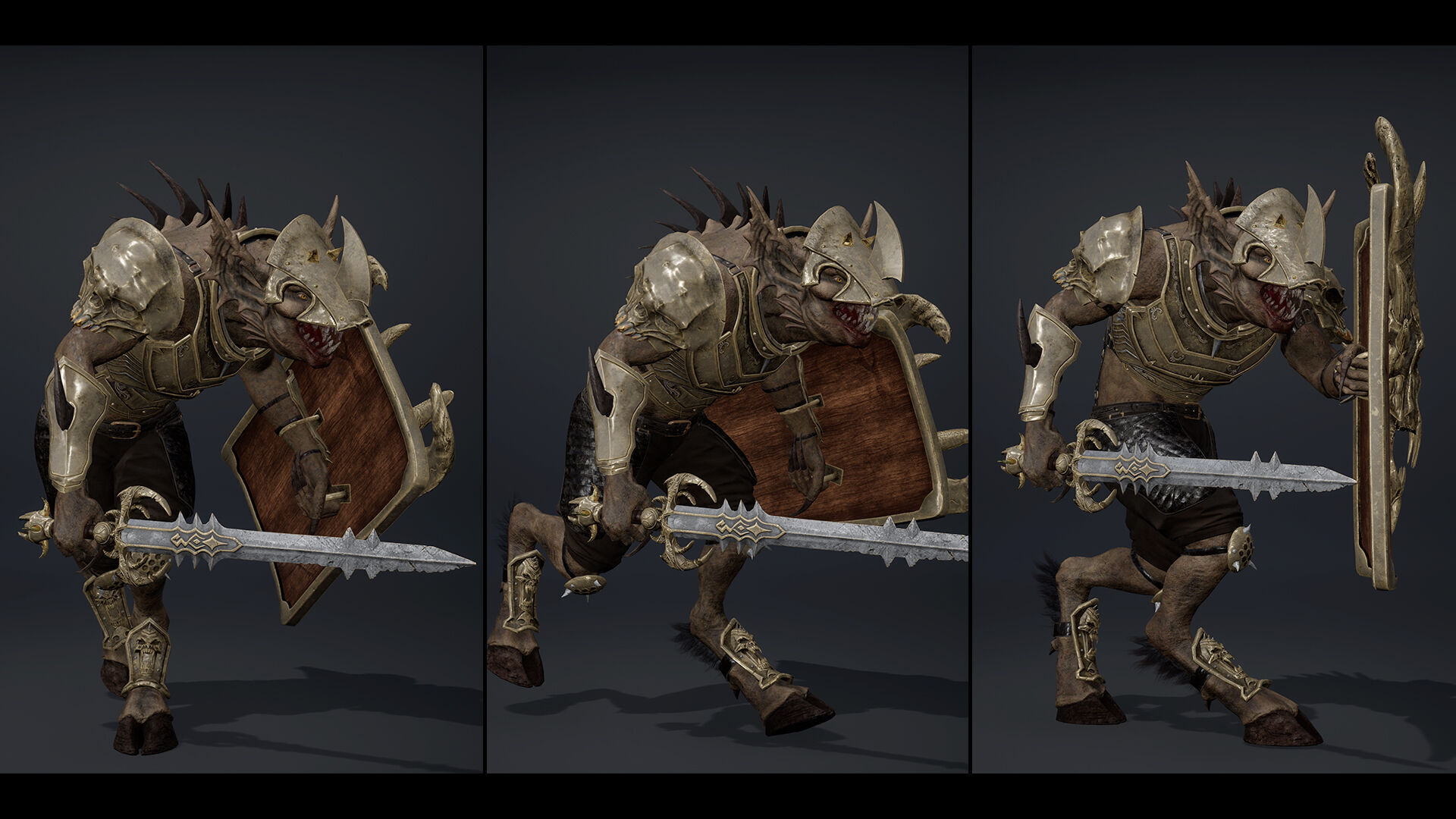 Ember Swordman Arm2 Brutal Low-poly 3D model_14