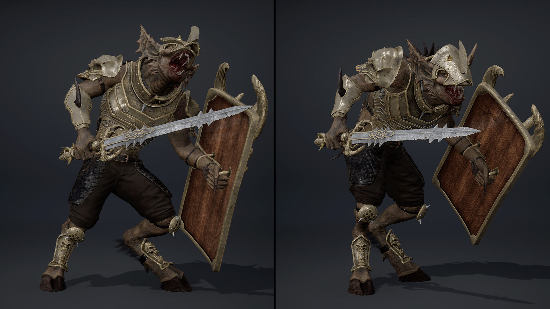 Ember Swordman Arm2 Brutal Low-poly 3D model_16