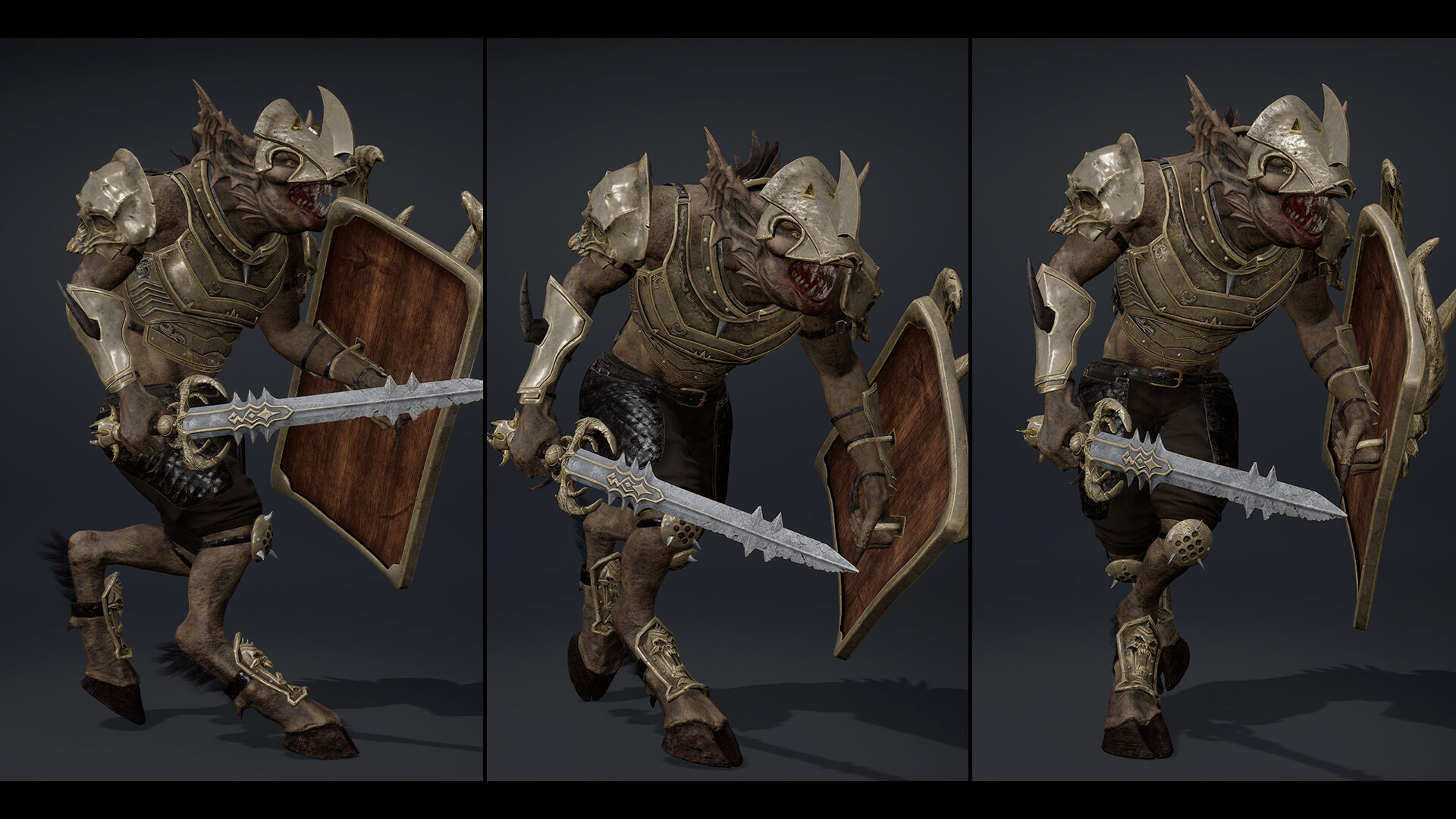 Ember Swordman Arm2 Brutal Low-poly 3D model_18