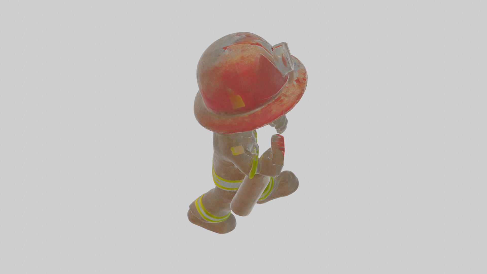 Cartoon Firefighter Low-poly 3D model_28