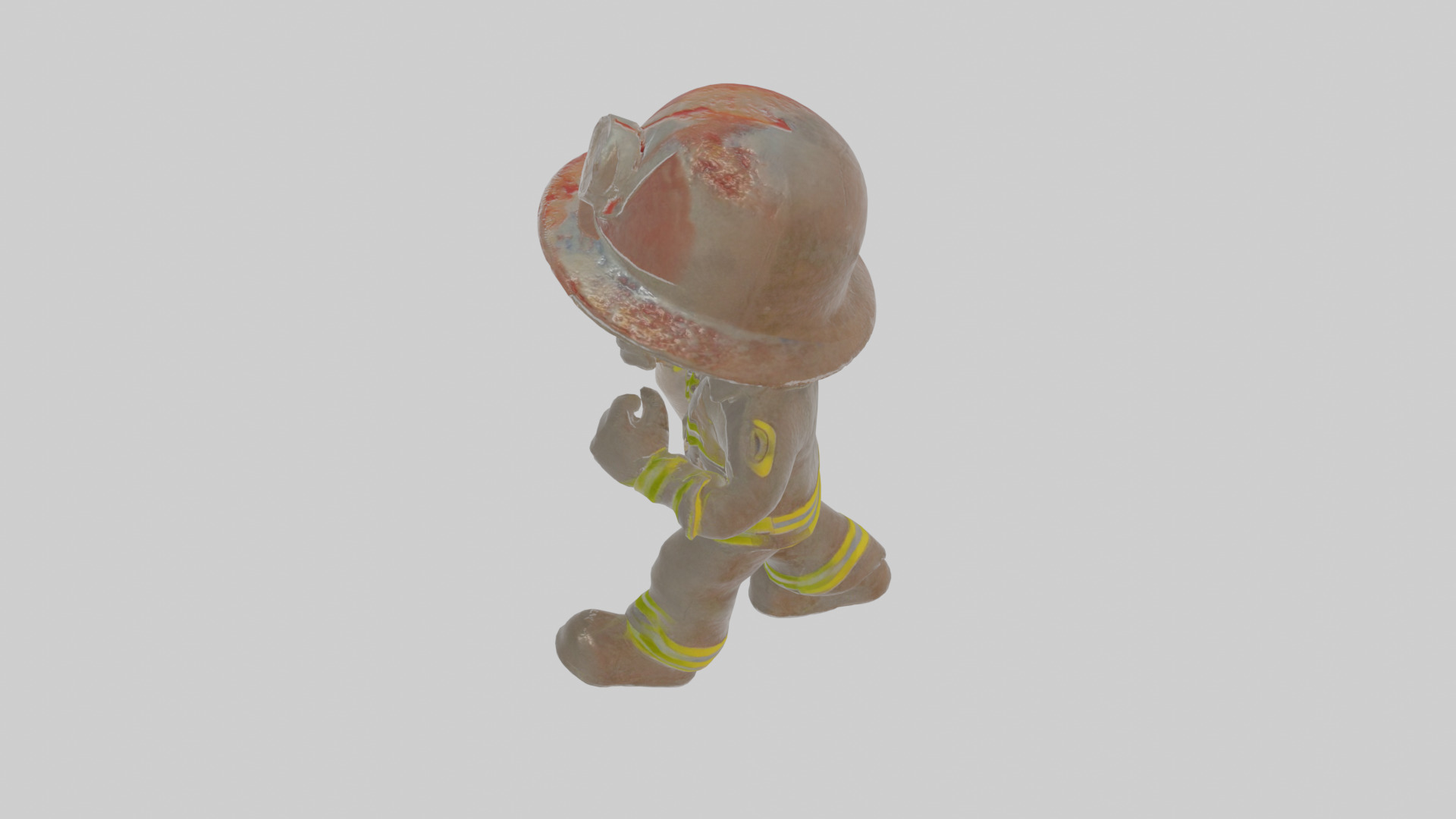 Cartoon Firefighter Low-poly 3D model_26